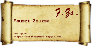 Fauszt Zsuzsa névjegykártya